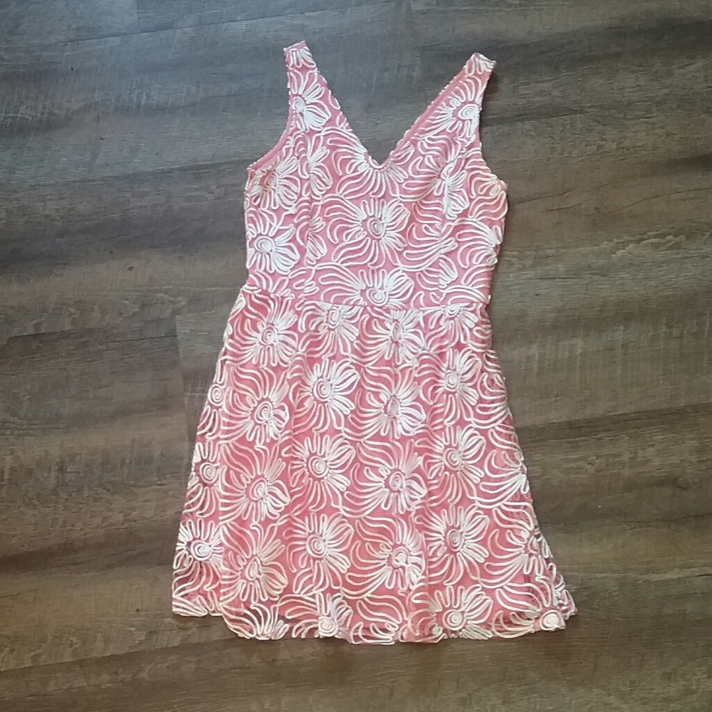 Cute Spring Vintage Inspired Peach Dress size M
